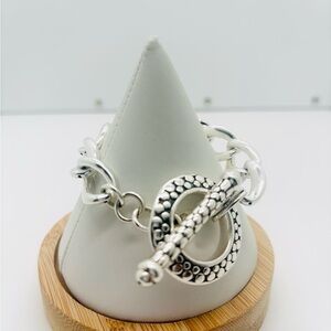 925 chain-link  Bracelet with Toggle Clasp